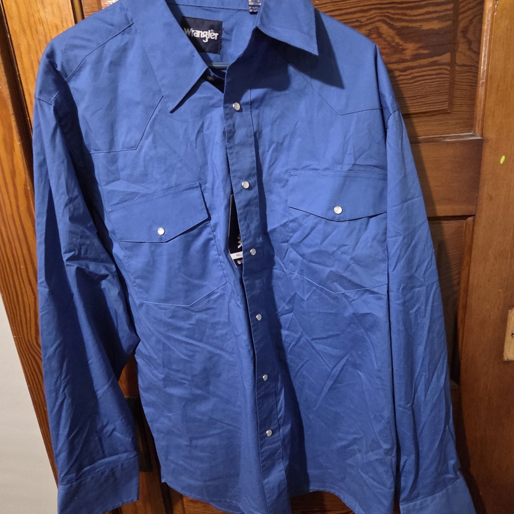 Wrangler Classic Blue Long Sleeve Shirt